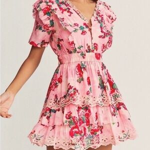 LoveShackFancy Aldina Mini Dress, Size M